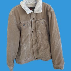 Vintage corduroy Sherpa Lined Trucker Jacket